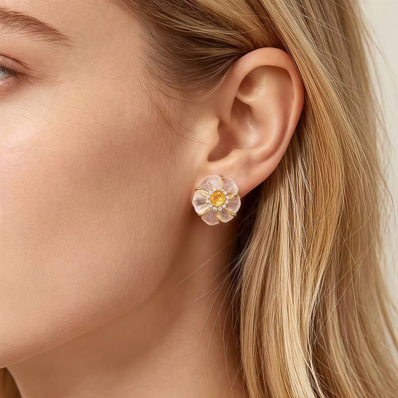 Boucles d'oreilles en cristal naturel Lumina Fervor