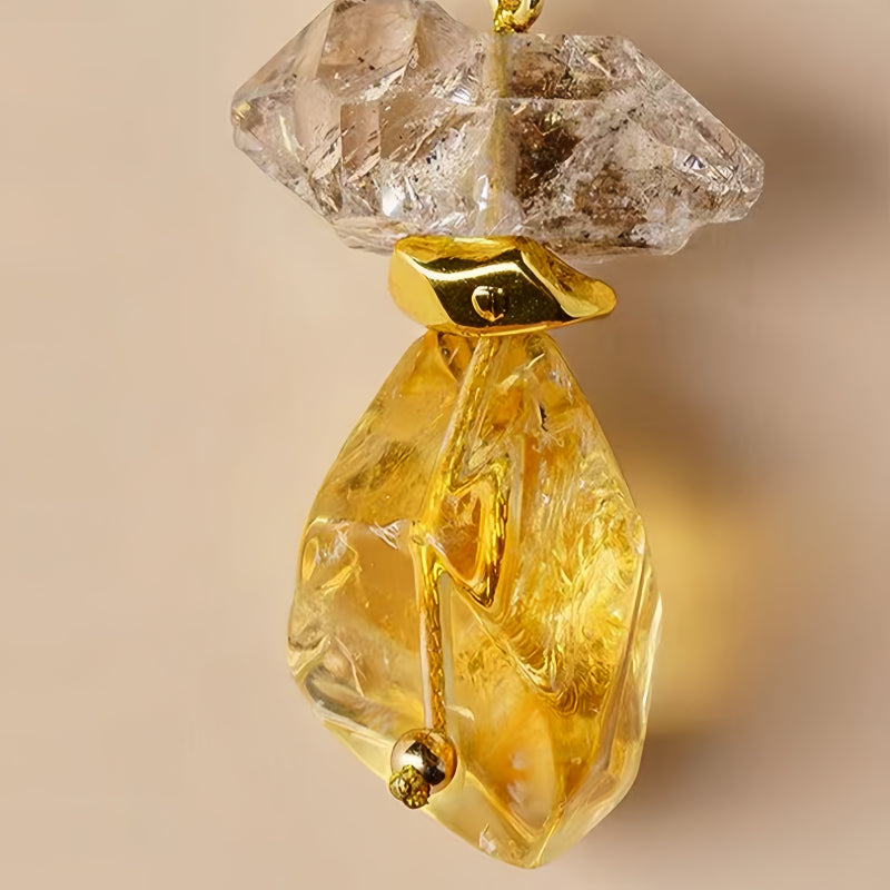 Natural Citrine Drop Earrings - Joy, Confidence and Success