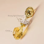Boucles d'oreilles pendantes en citrine naturelle