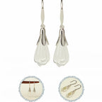 Boucles d'oreilles pendantes Magnolia en cristal naturel