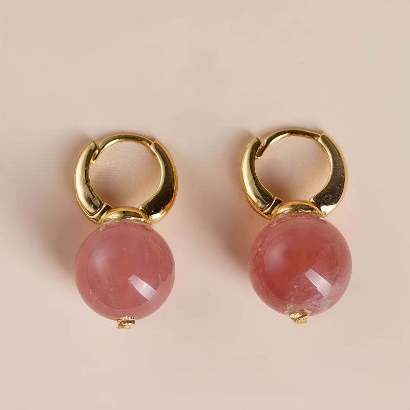 Boucles d'oreilles en cristal naturel "Blossom Love"