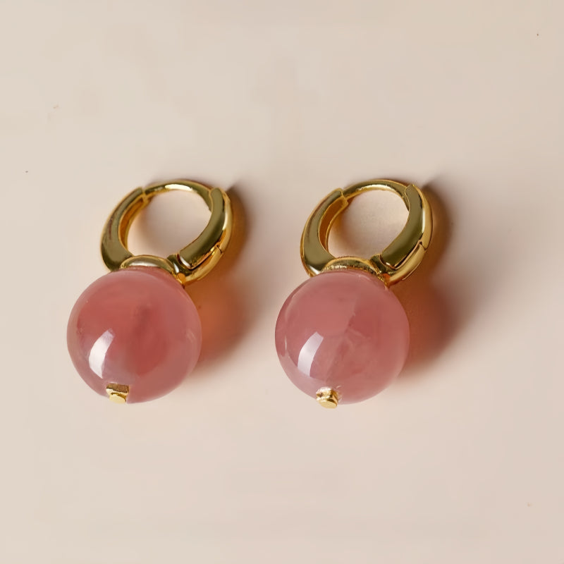 Boucles d'oreilles en cristal naturel "Blossom Love"