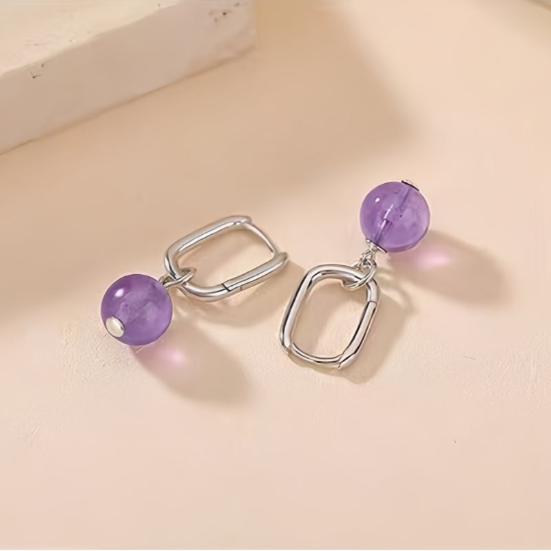 Boucles d'oreilles Calme et Vigilance en Cristal Naturel