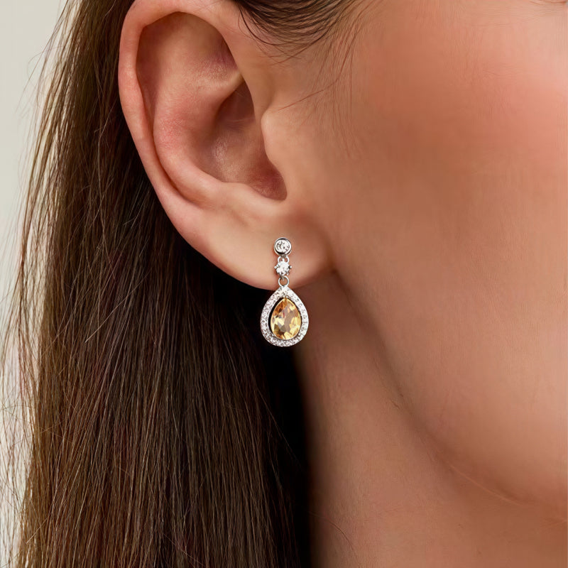Boucles d'oreilles Zara Radiance en cristal naturel