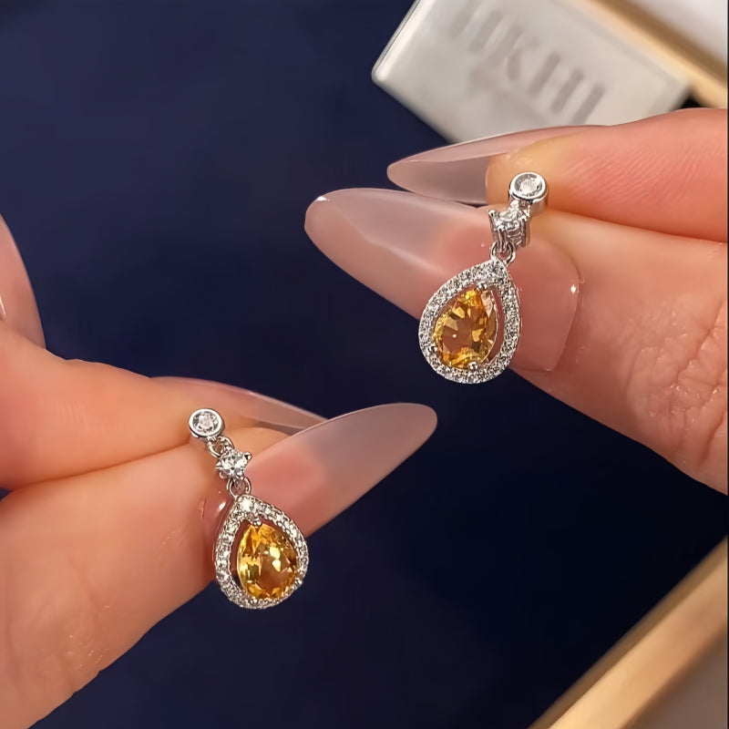 Boucles d'oreilles Zara Radiance en cristal naturel