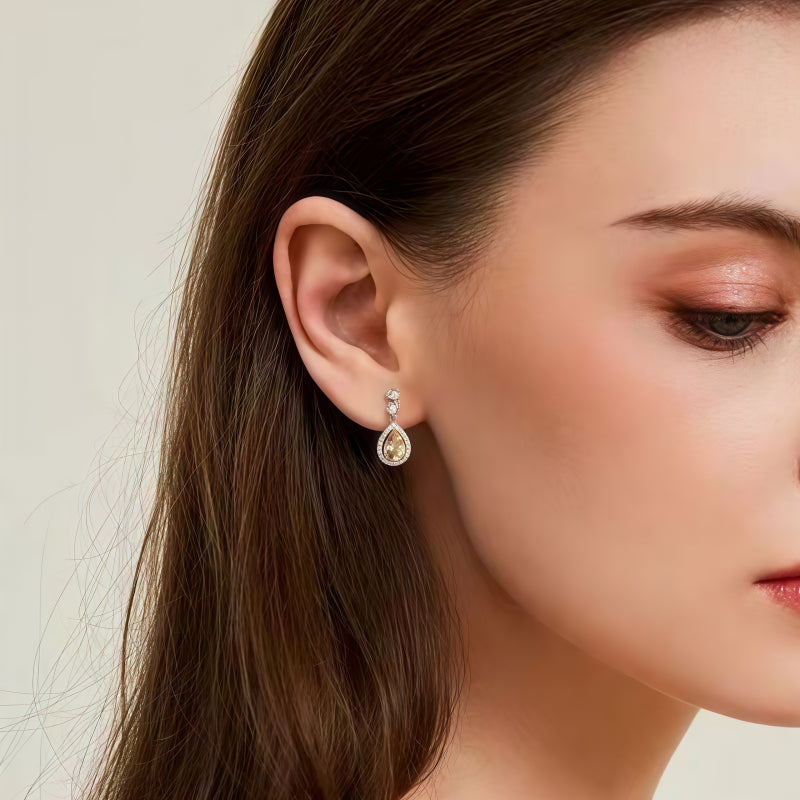 Boucles d'oreilles Zara Radiance en cristal naturel