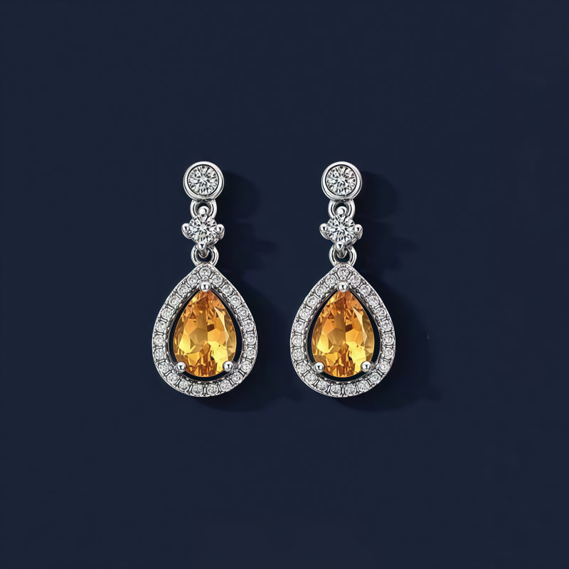 Boucles d'oreilles Zara Radiance en cristal naturel