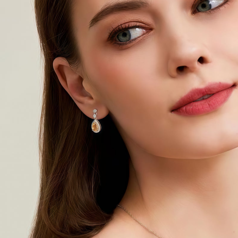 Boucles d'oreilles Zara Radiance en cristal naturel
