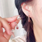 Boucles d'oreilles pendantes en cristal naturel Blossom