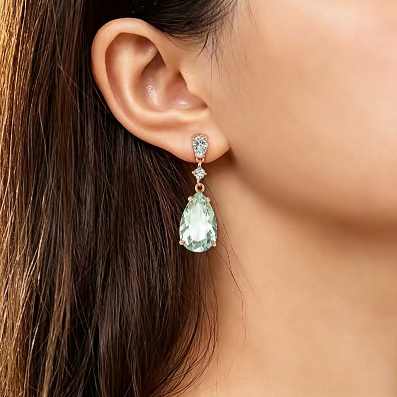 Boucles d'oreilles Eirene Prosper en cristal naturel