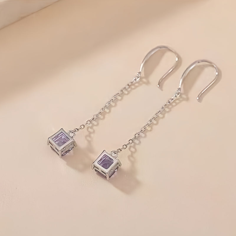 Boucles d'oreilles Calysta transparentes naturelles