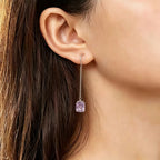 Boucles d'oreilles Calysta transparentes naturelles