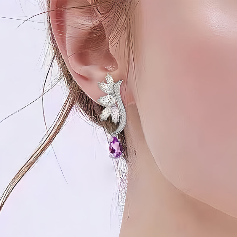 Boucles d'oreilles Calista Guard en cristal naturel