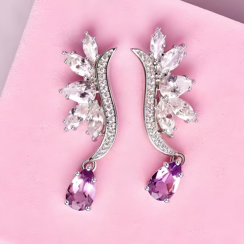 Boucles d'oreilles Calista Guard en cristal naturel