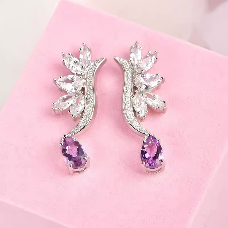 Boucles d'oreilles Calista Guard en cristal naturel