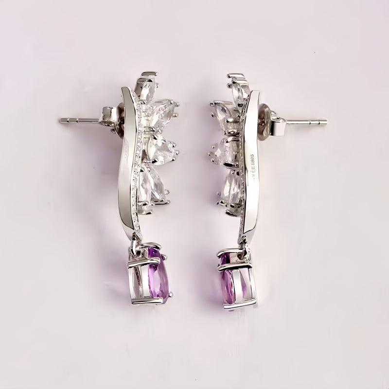 Boucles d'oreilles Calista Guard en cristal naturel