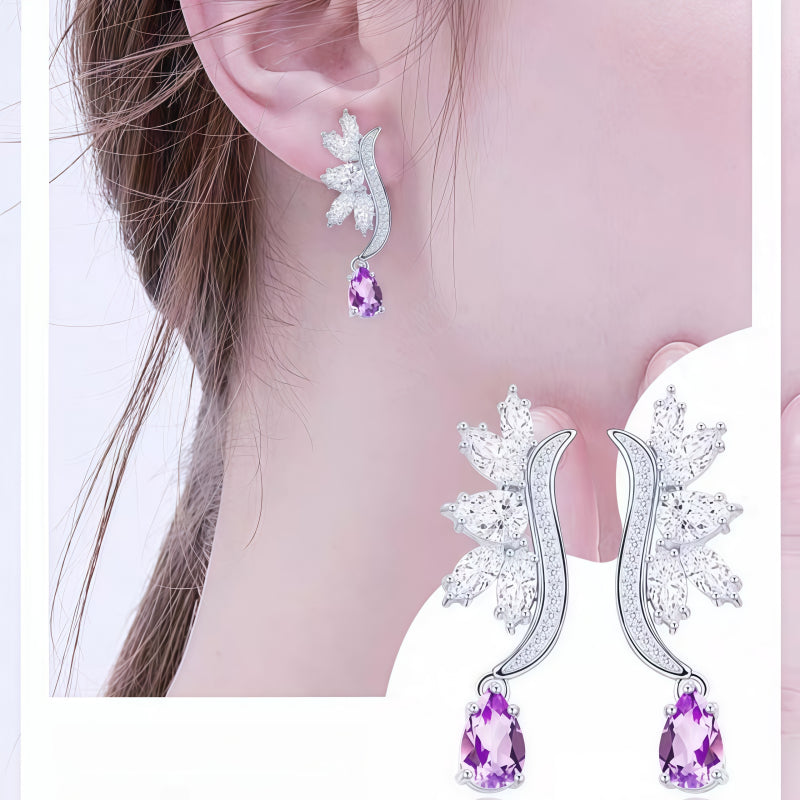 Boucles d'oreilles Calista Guard en cristal naturel