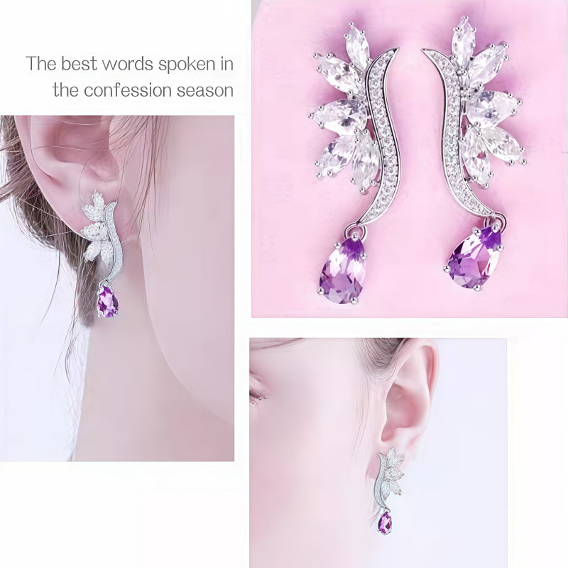 Boucles d'oreilles Calista Guard en cristal naturel