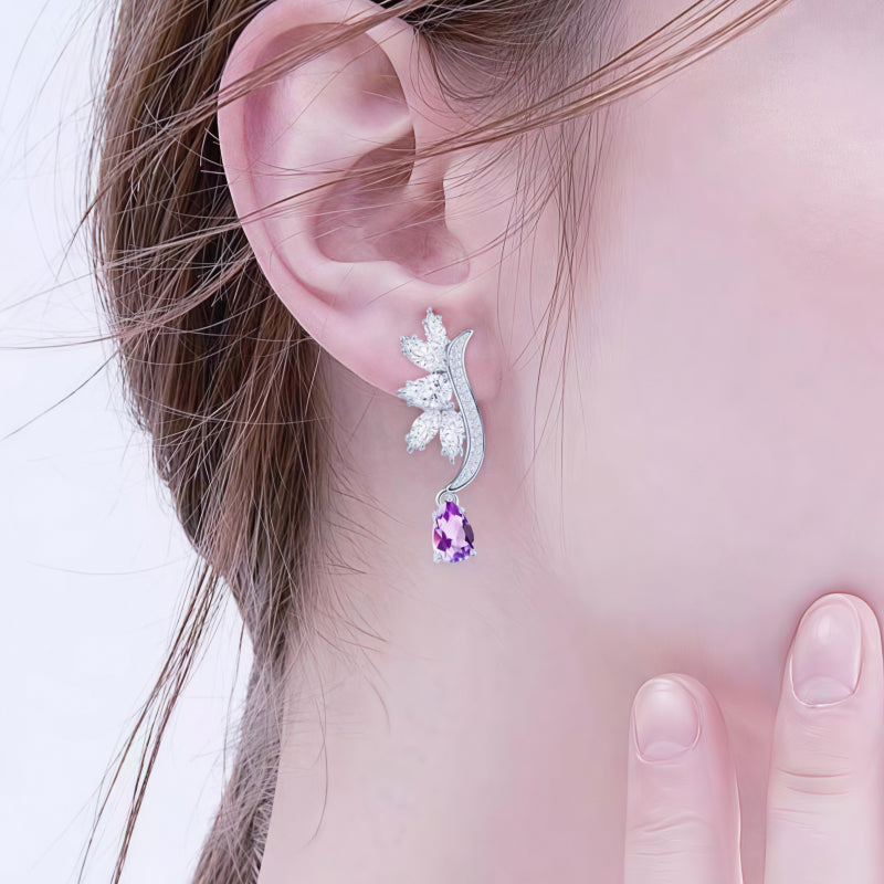Boucles d'oreilles Calista Guard en cristal naturel