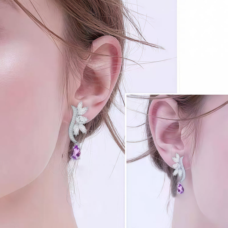 Boucles d'oreilles Calista Guard en cristal naturel
