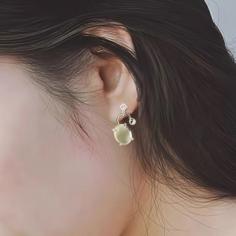 Boucles d'oreilles en cristal naturel Veridia