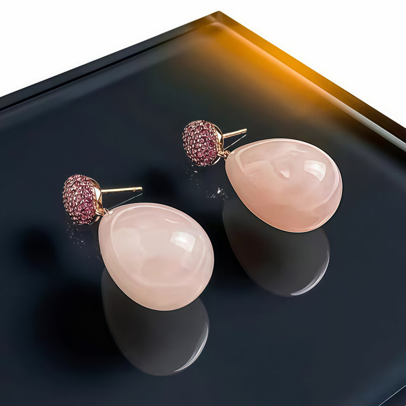 Boucles d'oreilles Solace Dew en cristal naturel