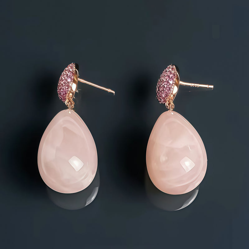 Boucles d'oreilles Solace Dew en cristal naturel