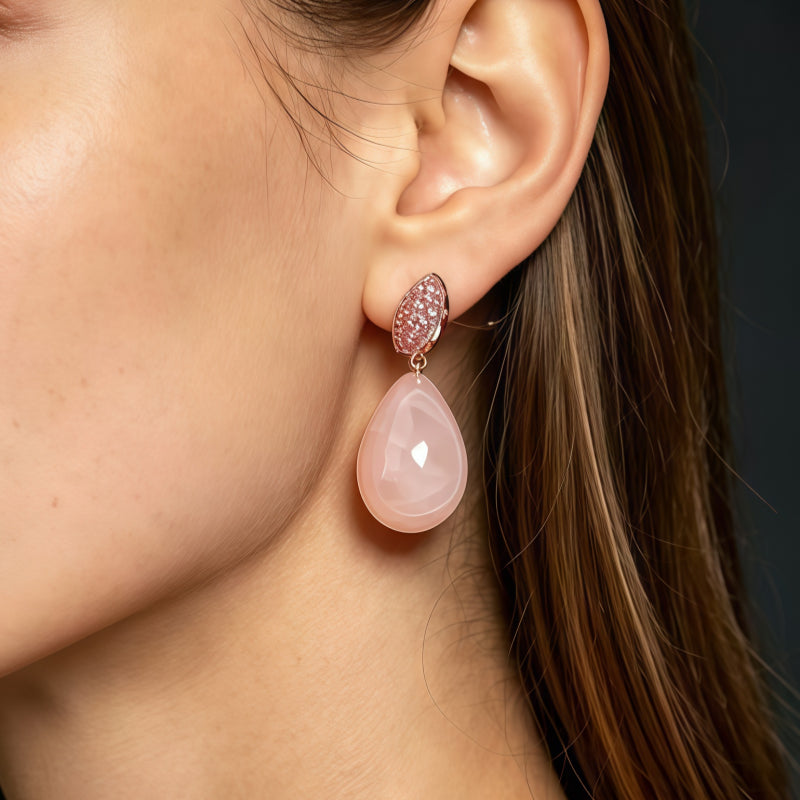 Boucles d'oreilles Solace Dew en cristal naturel