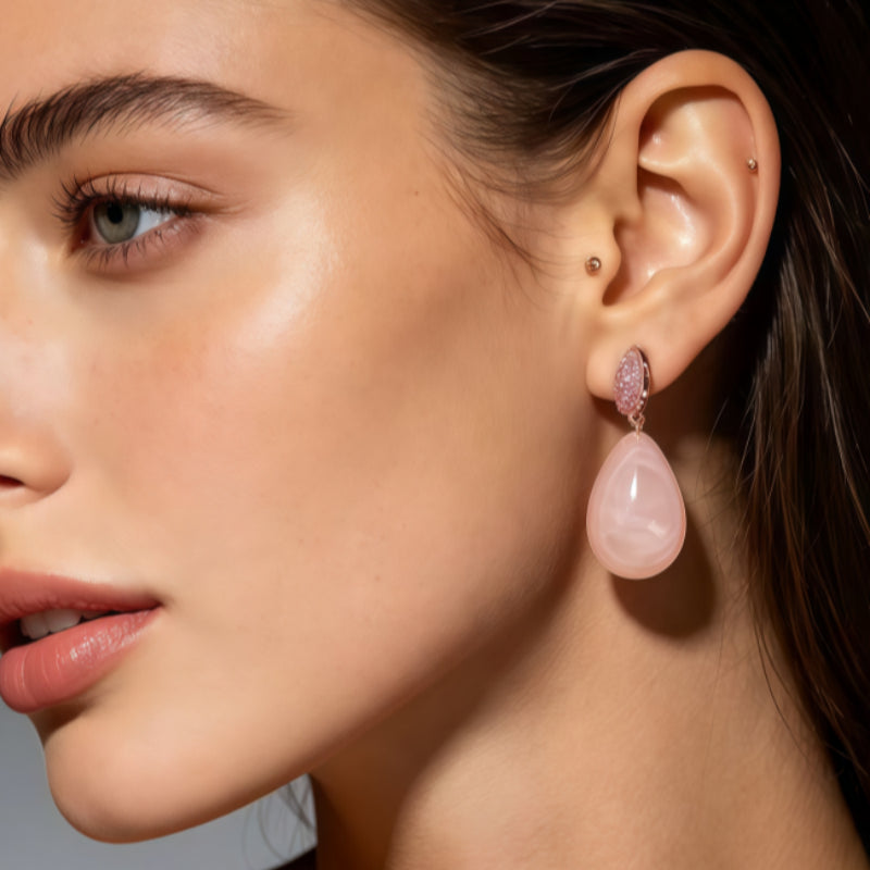 Boucles d'oreilles Solace Dew en cristal naturel