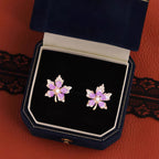 Boucles d'oreilles en cristal naturel « Érable paisible »