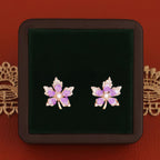 Boucles d'oreilles en cristal naturel « Érable paisible »