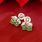 Boucles d'oreilles en jade Hetian naturel Pristine Courage