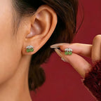 Boucles d'oreilles en jade Hetian naturel Pristine Courage