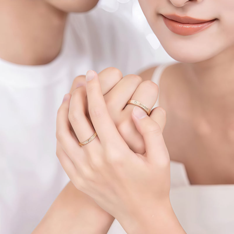 Mickey Mouse Diamond Studded Adjustable Couple Ring
