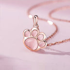 Dainty Rose‑Gold Cat‑Paw 2‑Piece Set - Cat‑Paw Protection