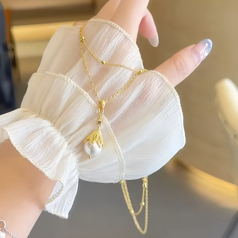 Collier Sakura en jade Hetian