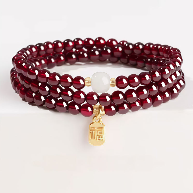 Natural Garnet Multi‑Layer Bracelet - Well‑being & Abundance