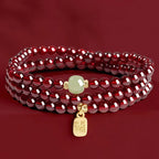 Natural Garnet Multi‑Layer Bracelet - Well‑being & Abundance