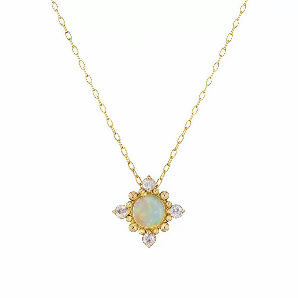 Boho Vintage Blue Opal Two‑Piece Set - Hope & Luck