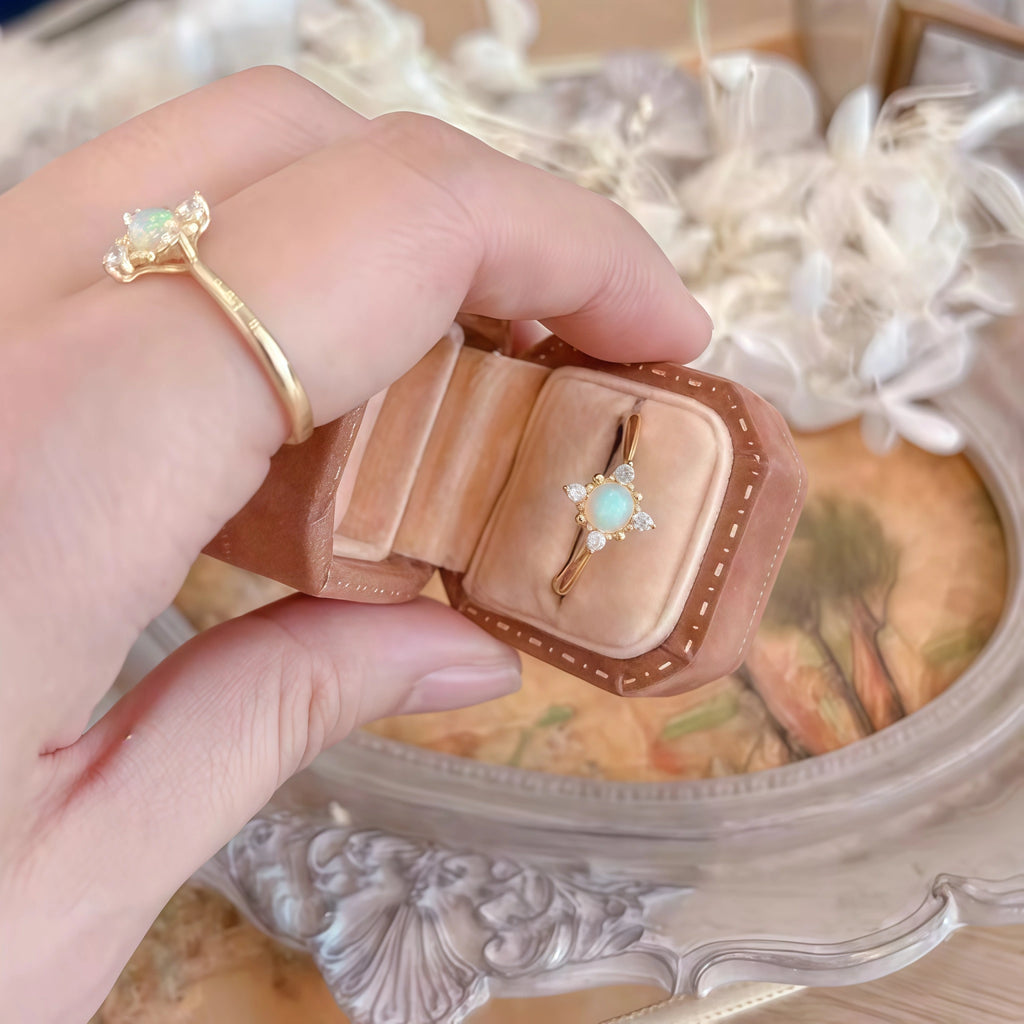 Boho Vintage Blue Opal Two‑Piece Set - Hope & Luck