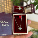 Boho Vintage Blue Opal Two‑Piece Set - Hope & Luck