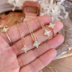 Boho Vintage Blue Opal Two‑Piece Set - Hope & Luck