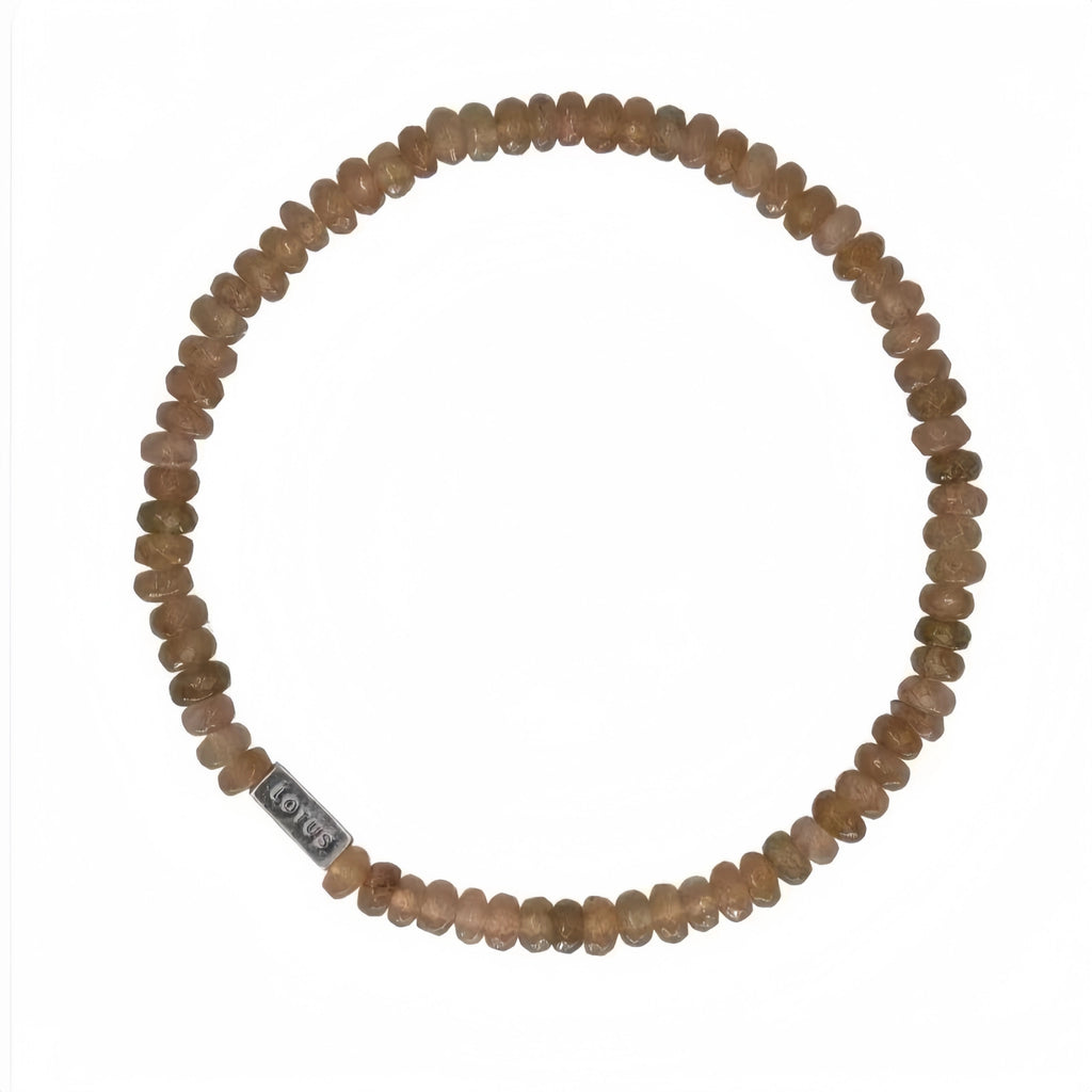 Natural Stone Abacus Bead Stackable Bracelet - Stone Abacus Beads