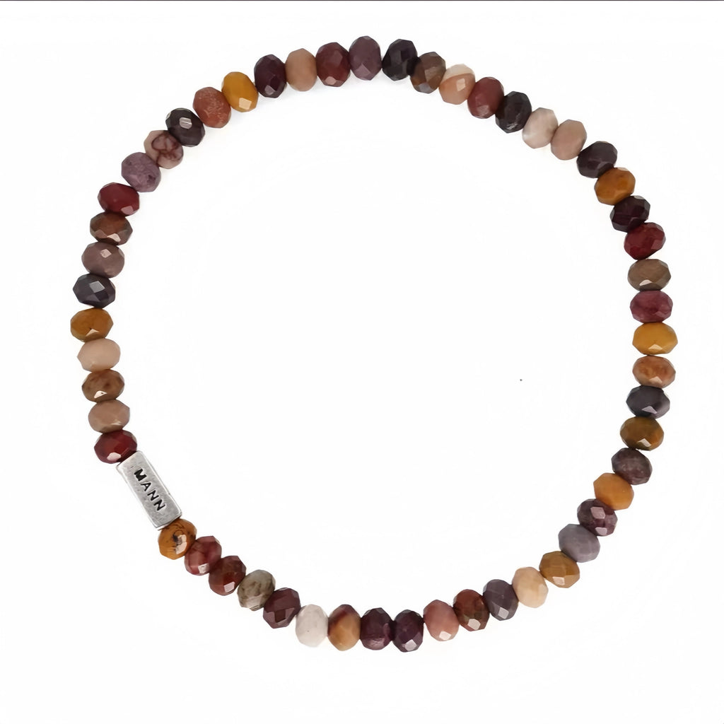Natural Stone Abacus Bead Stackable Bracelet - Stone Abacus Beads