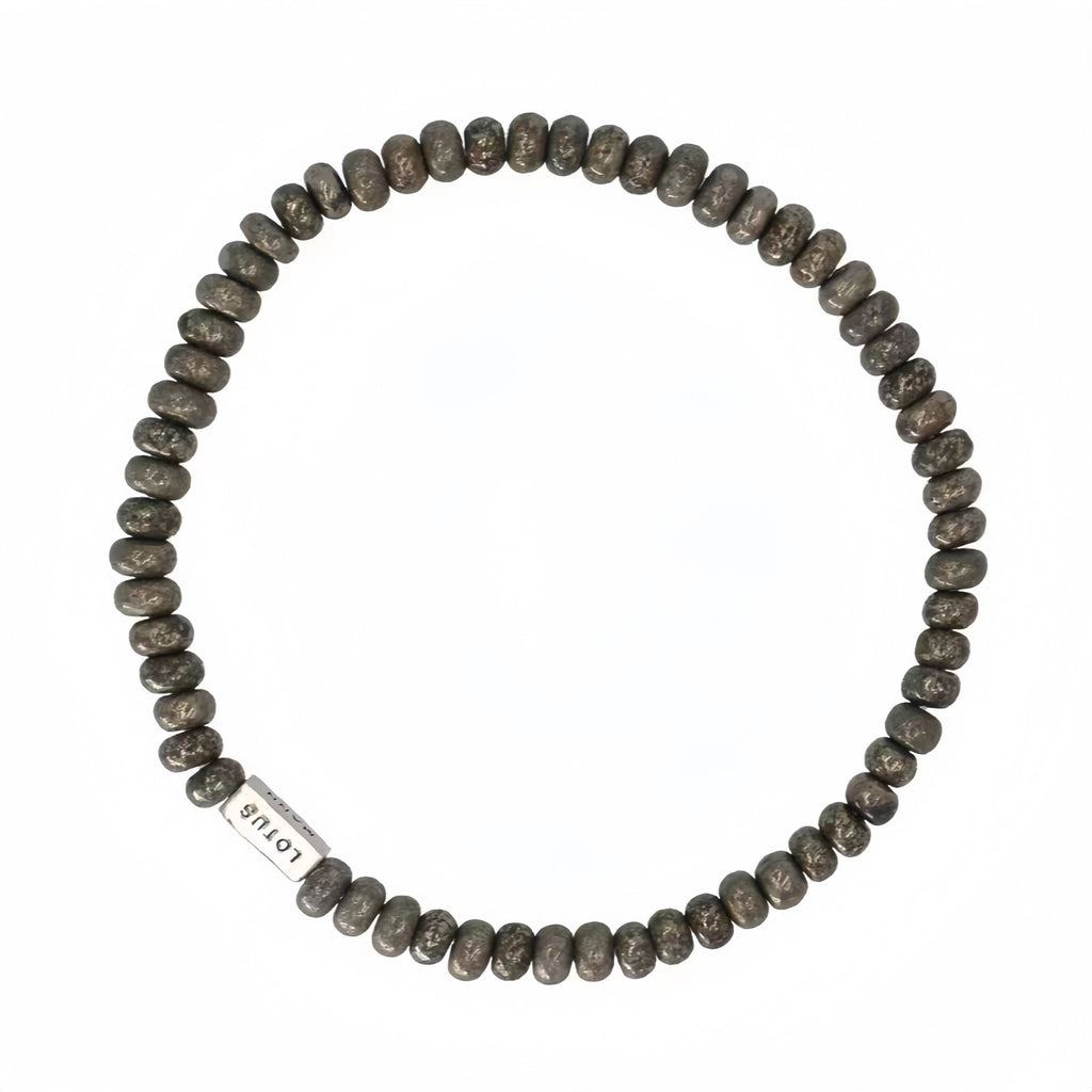 Natural Stone Abacus Bead Stackable Bracelet - Stone Abacus Beads