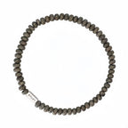 Natural Stone Abacus Bead Stackable Bracelet - Stone Abacus Beads