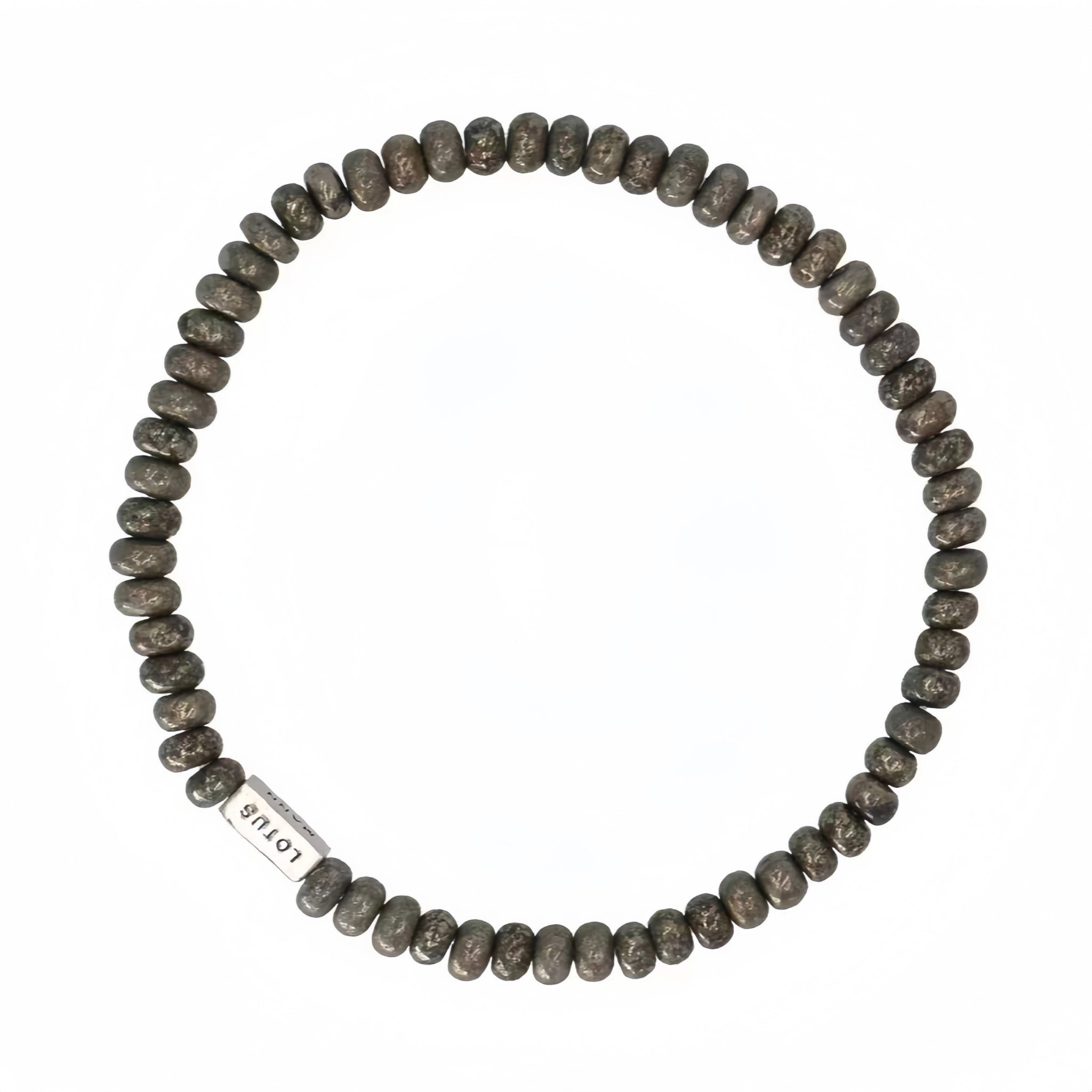 Natural Stone Abacus Bead Stackable Bracelet - Stone Abacus Beads