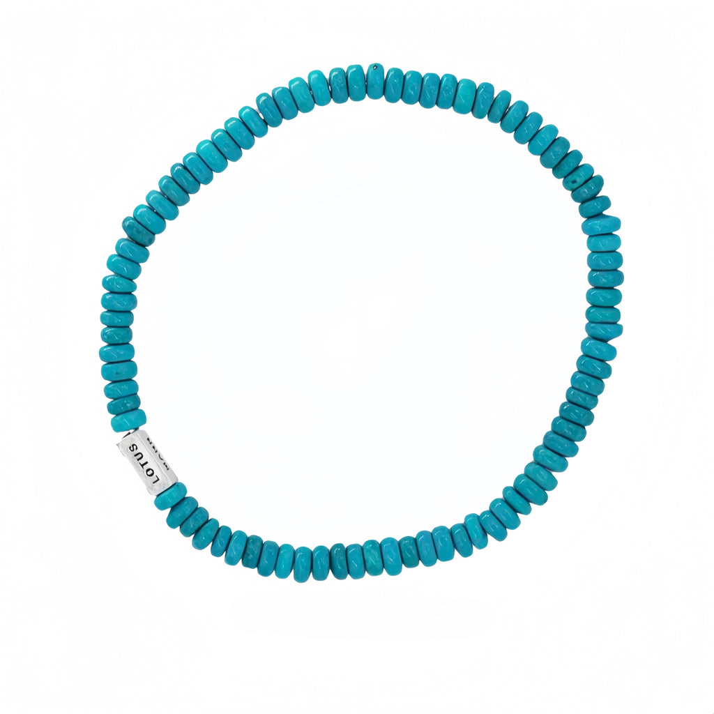 Natural Stone Abacus Bead Stackable Bracelet - Stone Abacus Beads