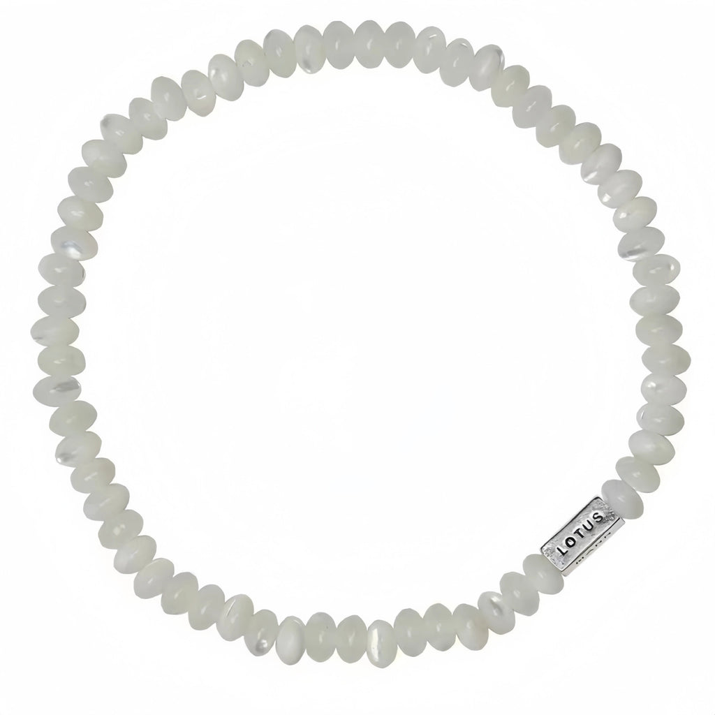 Natural Stone Abacus Bead Stackable Bracelet - Stone Abacus Beads
