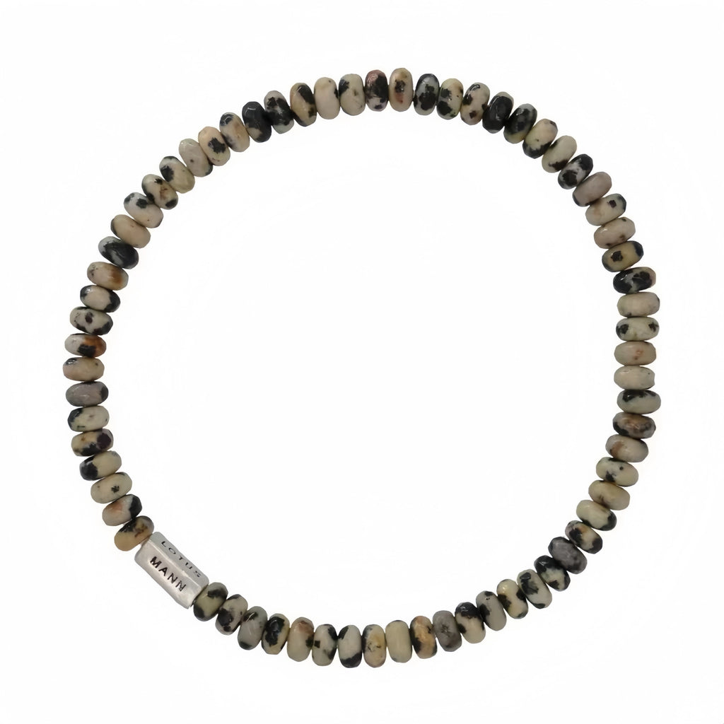 Natural Stone Abacus Bead Stackable Bracelet - Stone Abacus Beads